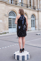 Petra Petrova-Siyah Payetli Mini Elbise Alexis-Elbise-5-Milagron.com