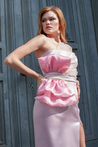 Petra Petrova-Toz Pembe Fiyonklu Abiye Violet-Elbise-2-Milagron.com