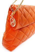 Petra Petrova-Turuncu Büyük Kapitone Çanta-Omuz Çantası-5-Milagron.com