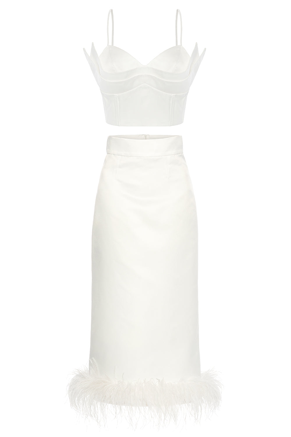 Petra Petrova-Saten Büstiyer Ve Otrişli Etek Takımı Vera 2-Elbise-2-Milagron.com