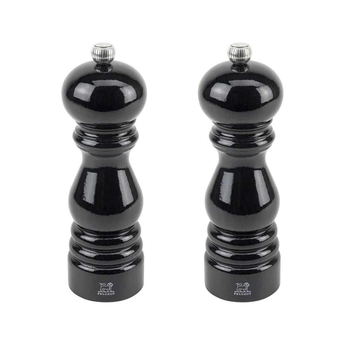 Peugeot Paris Ahşap Siyah Lake Karabiber Ve Tuz Değirmeni Set 22 Cm
