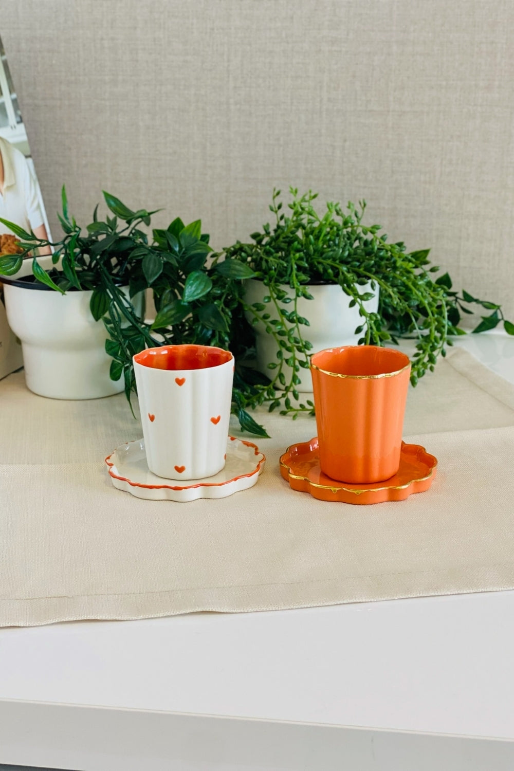 Flower Mini Kahve Bardağı ve Tabağı  - 1