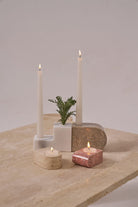 Pietra Collection-Candela Traverten&mermer Şamdan & Tealight Mumluk 4'lü-Kolonya-1-Milagron.com