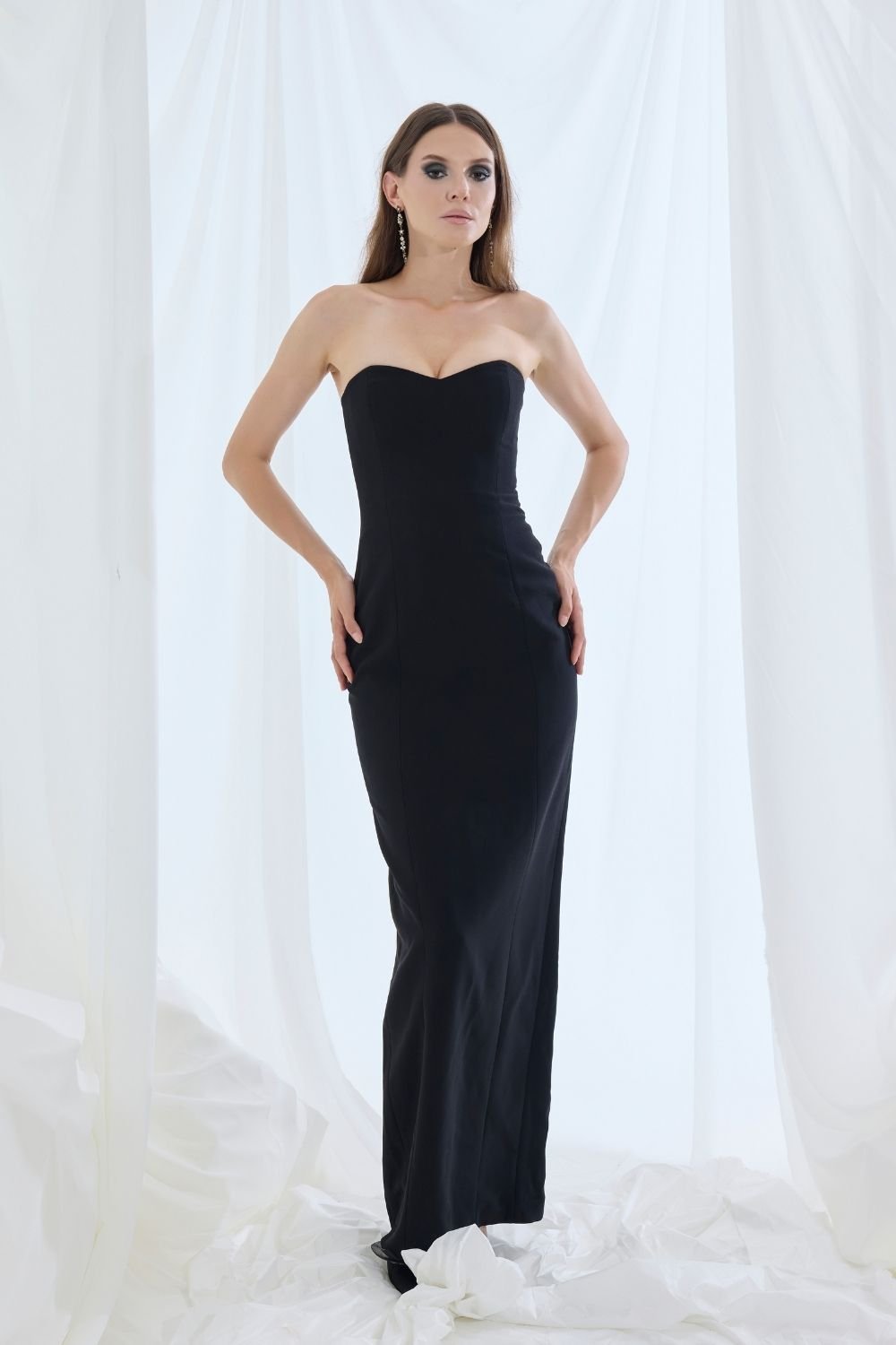 Pines-Anna Black Dress-Elbise-4-Milagron.com