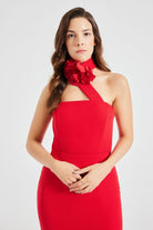 Pines-Caroline Red Dress-Elbise-1-Milagron.com