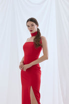 Pines-Caroline Red Dress-Elbise-3-Milagron.com