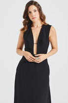 Pines-Delphine Black Dress-Elbise-2-Milagron.com