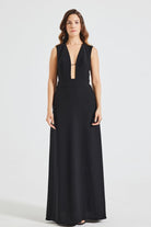 Pines-Delphine Black Dress-Elbise-4-Milagron.com