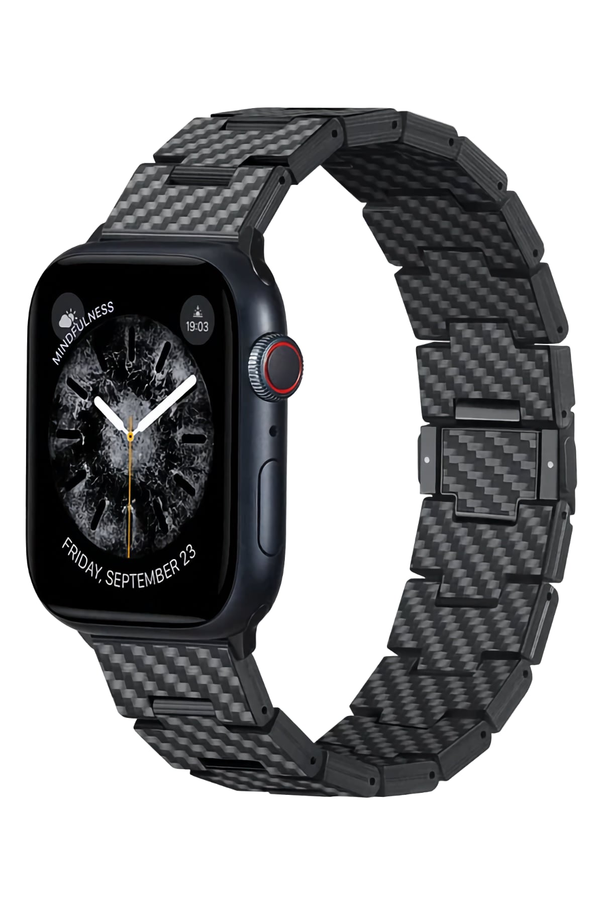 Apple Watch / Ultra Uyumlu Karbon Fiber Kordon Retro