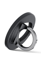 Aramid Fiber 600D Magez Grip 3 Magsafe Magnetik Ring Stand Telefon Tutucu Siyah