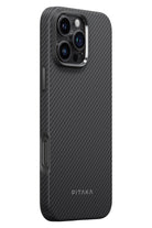 Classic Military-Grade Iphone 16 Pro Magsafe Uyumlu Aramid Fiber Kılıf Siyah