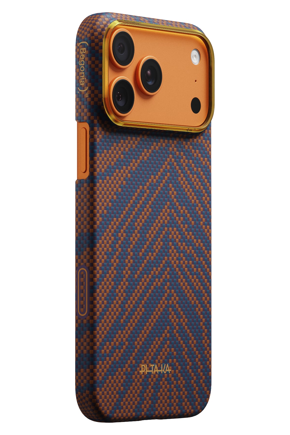 Breath Of Veins Iphone 17 Pro Max Aramid Fiber Karbon Magsafe Kılıf Burning Orange