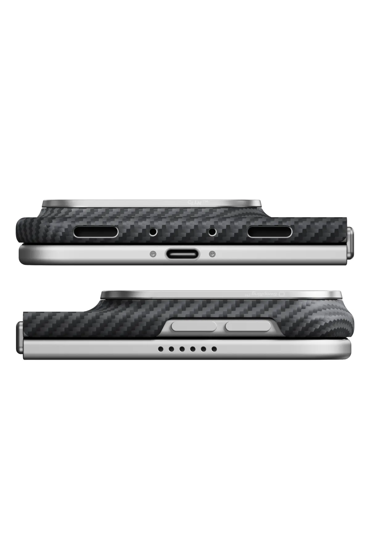 Edge 600D Iphone Duo Magsafe Uyumlu Kılıf Black Gray