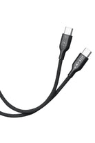Flex Braided Örgü Type-C To Type-C 60W Pd Hızlı Data Ve Şarj Kablosu 1.2M Siyah