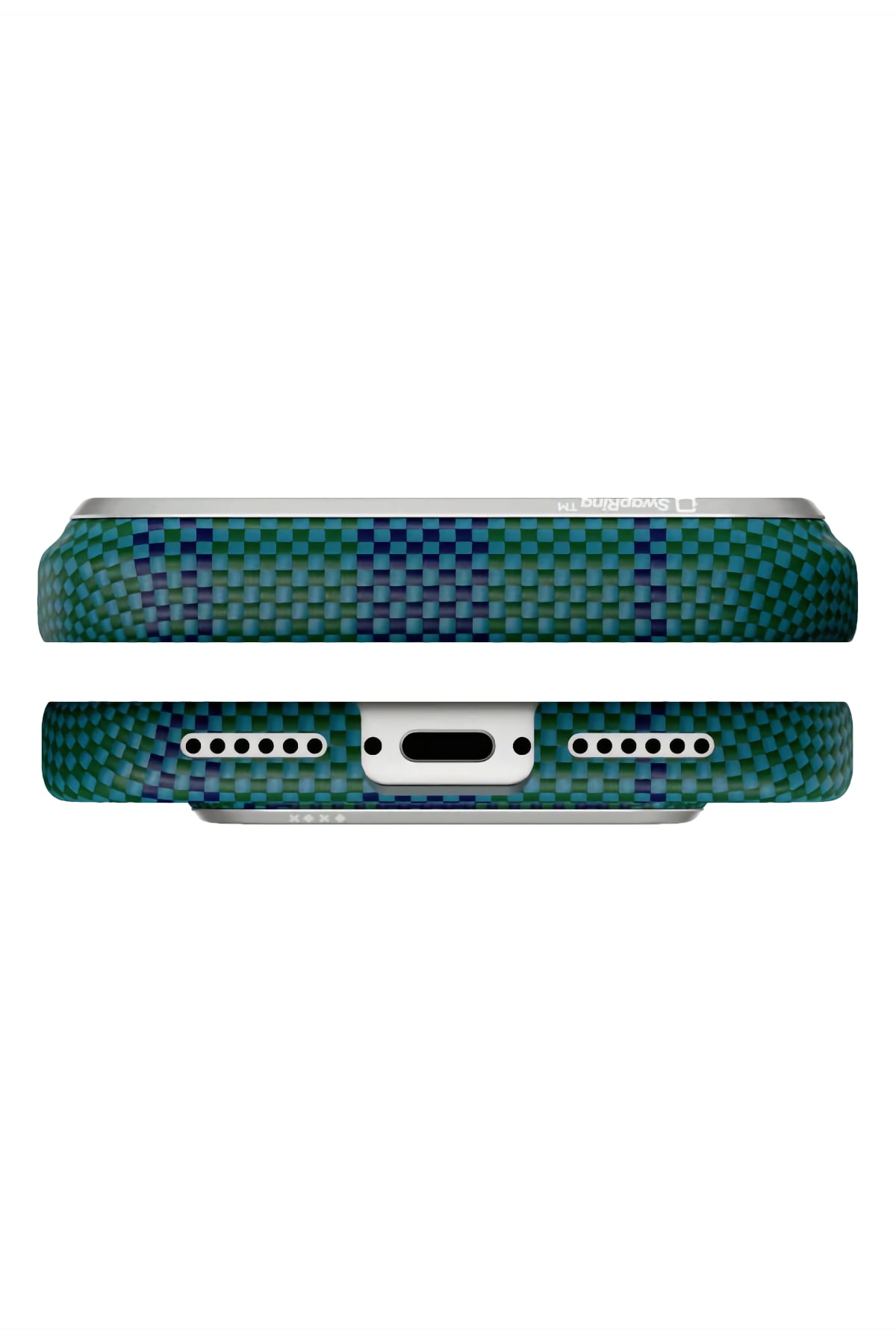 Flora In Grid Iphone 17 Pro Max Magsafe Uyumlu Aramid Fiber Kılıf Forest Dawn