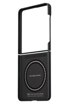 Galaxy Z Flip8 Siyah Gri Aramid Fiber Kılıf | Magsafe Uyumlu Ultra İNce