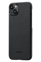 Tactile Woven Iphone 15 Plus Magsafe Uyumlu 1500D Aramid Fiber Kılıf Black-Gray Twill