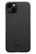 Tactile Woven Iphone 15 Plus Magsafe Uyumlu 600D Aramid Fiber Kılıf Black-Gray Twill
