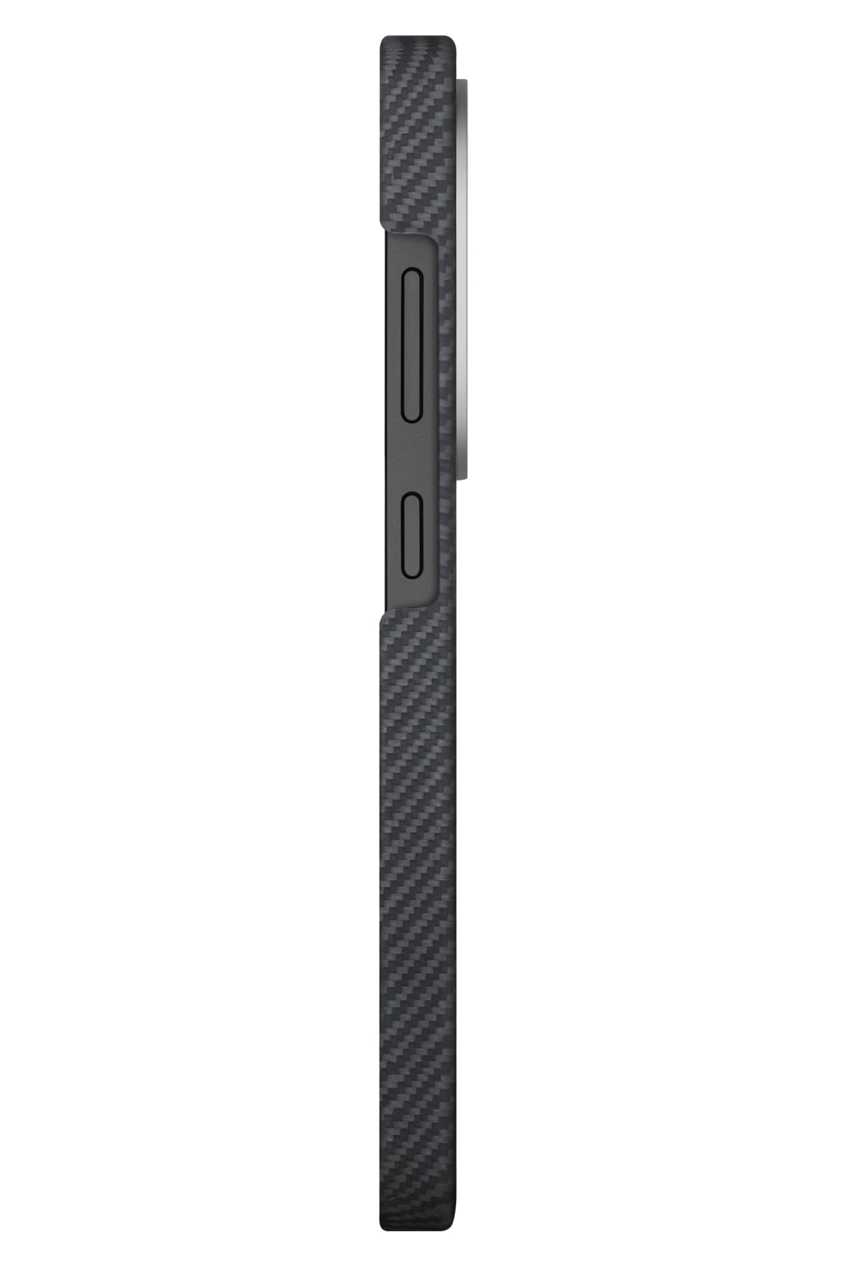 Ultra Slim Galaxy S25 Ultra Kılıf Magsafe Uyumlu 600D Aramid Fiber Black-Grey Twill