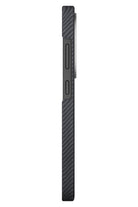 Ultra Slim Galaxy S25 Ultra Kılıf Magsafe Uyumlu 600D Aramid Fiber Black-Grey Twill