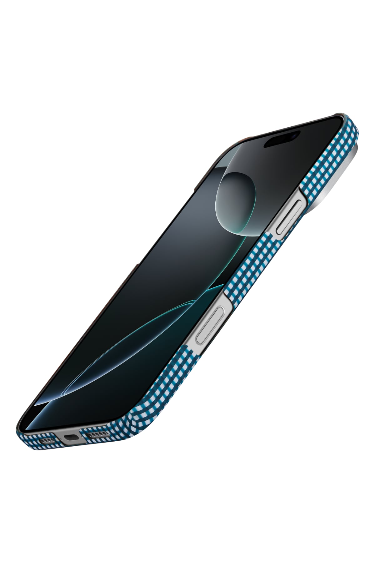 Ultra Slim Iphone 16 Pro Magsafe Uyumlu Aramid Fiber Kılıf Ocean Blue