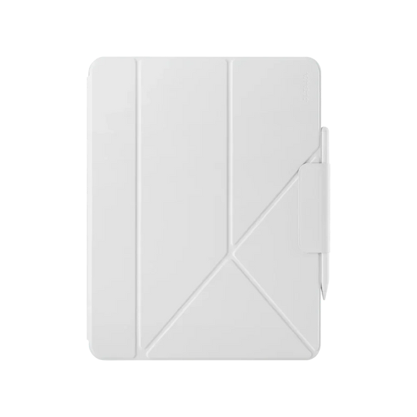 iPad Pro 11 M5 / M4 Uyumlu Kalem Bölmeli Standlı Folio Kılıf, Beyaz