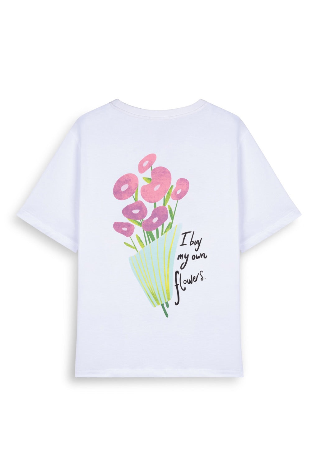 Be Happy Overisize Beyaz T-shirt - 3