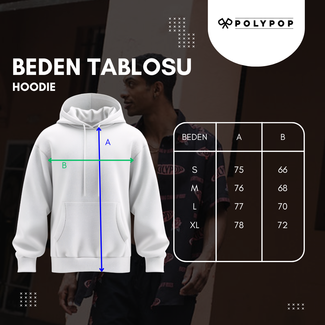 Polypop Juice Siyah Unisex Hoodie