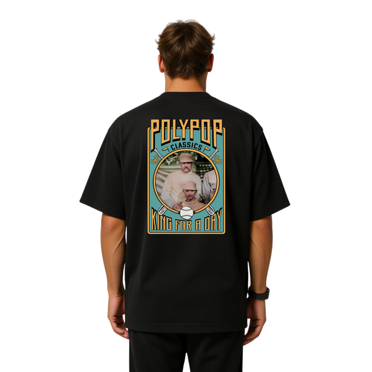 Polypop King For A Day Siyah Unisex T-Shirt