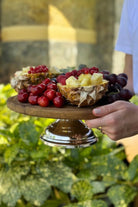 Ponet Maison-Ahşap Gümüş Ayaklı Pasta Standı-Sunum Aksesuarları-2-Milagron.com