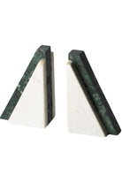 Ponet Maison-Beyaz Yeşil Mermer Kitap Tutucu-Biblo-1-Milagron.com