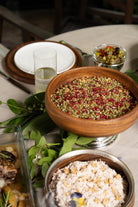 Ponet Maison-Gümüş Ayaklı Ahşap Sunum Kasesi-Sunum Aksesuarları-2-Milagron.com