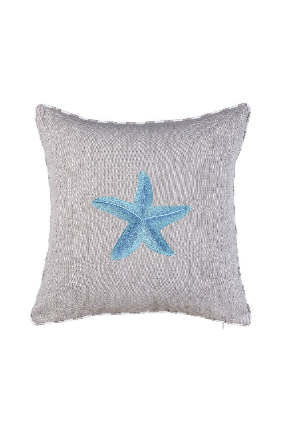 Ponet Maison-Ocean Serisi Turkuaz Deniz Yıldızı Desenli Keten Kırlent-Kırlent-1-Milagron.com