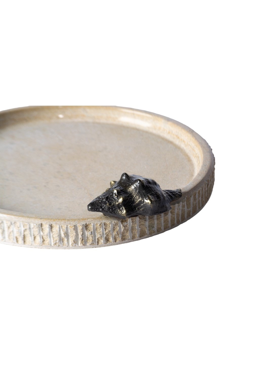 Ponet Maison-Pirinç İstridye Model Doğal Taş Dekoratif/sunum Tabağı-Dekoratif Kase-3-Milagron.com