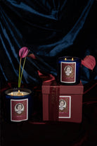 Ponet Maison-Ponet Manum '' Fig & Sandalwood '' Lacivert Küçük Boy Cam Mum-Mumluk & Şamdan-2-Milagron.com