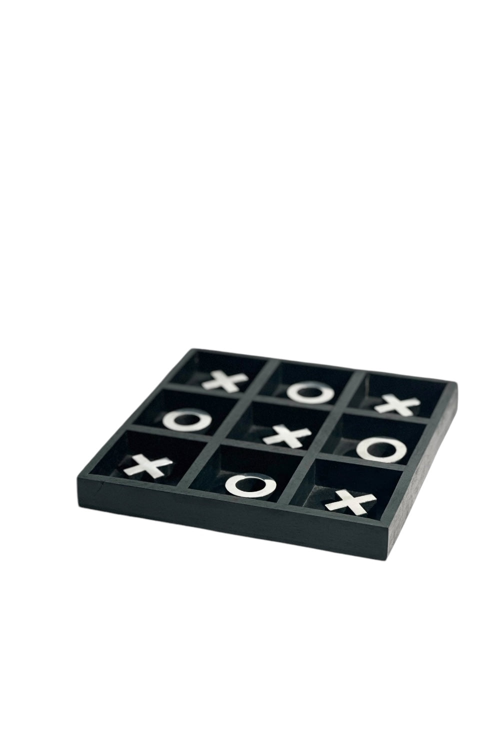 Ponet Maison-Siyah Ahşap Gümüş Detaylı Xox Dekoratif Tabla-Biblo-2-Milagron.com