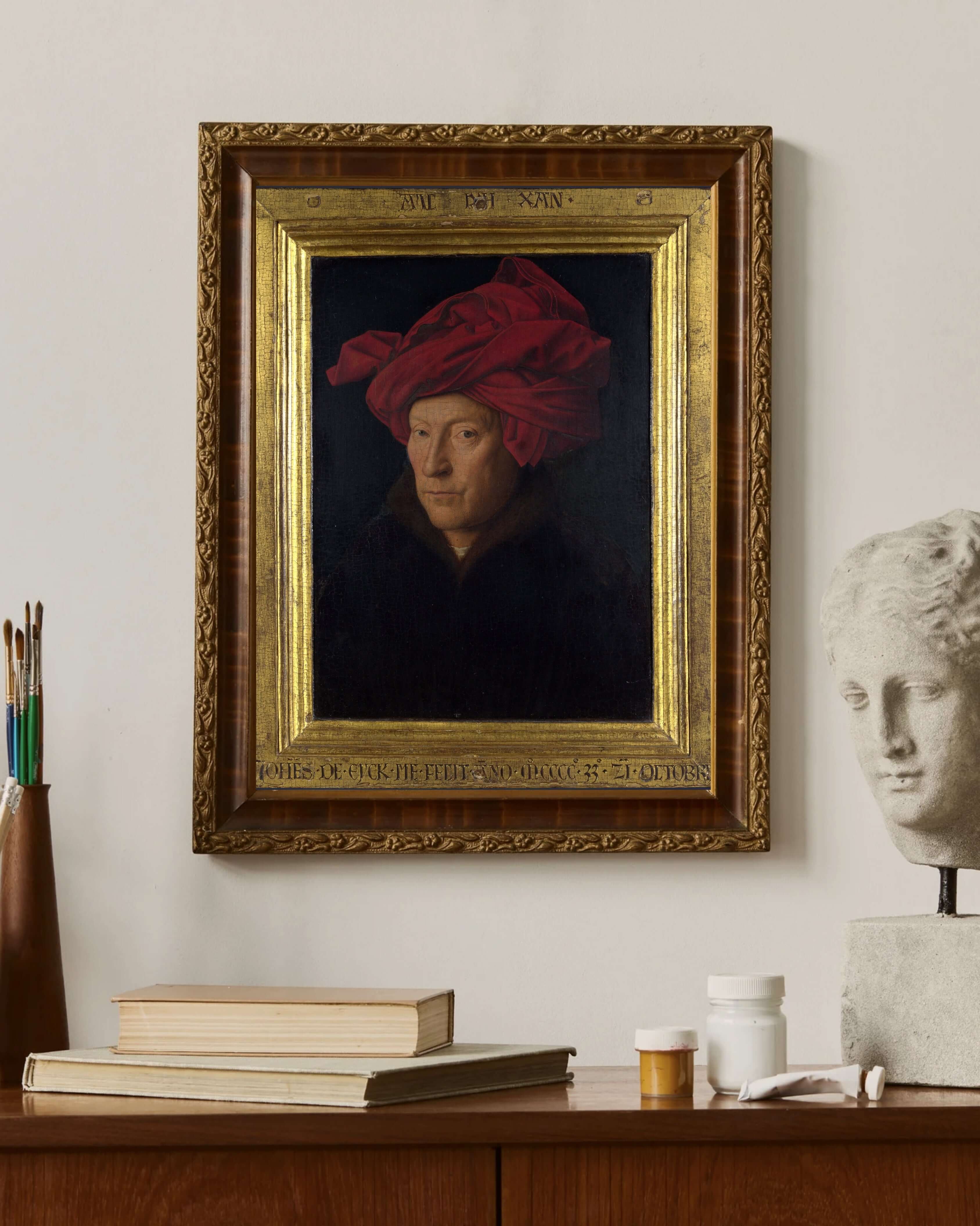 Jan Van Eyck - Kırmızı Sarıklı Bir Adamın Portresi