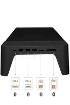 Pout-Eyes 8 Black Hızlı Wireless Şarj Hazneli - USB SD Kart HUB Çoklayıcılı Monitör Stand-Laptop Standı-2-Milagron.com