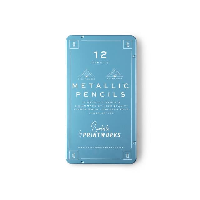 Printworks-12 Renkli çizim Kalem Seti – Metalik-Çizim Kalemleri-2-Milagron.com