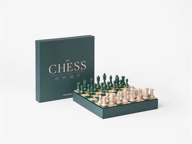 Printworks-Classic Board Games Chess, Green Satranç Seti-YAŞAM & KEYİF-4-Milagron.com