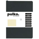 Pulko-Defter 110gr Ivory Kağıt, A5, Termo Deri, 224 Sayfa, Kareli, 047, Siyah-Kareli-1-Milagron.com