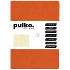 Pulko-Defter 110gr Ivory Kağıt, A5, Termo Deri, 224 Sayfa, Kareli, 047, Turuncu-Kareli-1-Milagron.com