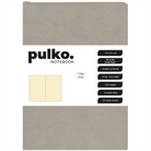 Pulko Defter 110Gr Ivory Kağıt, A5, Termo Deri, 224 Sayfa, Noktalı, Boz Gri