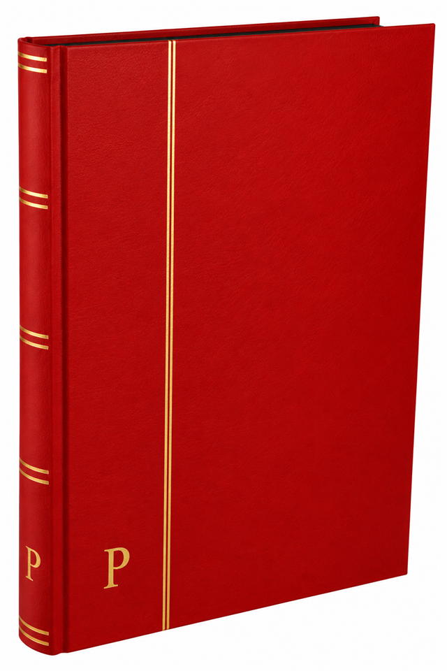 Pulko History 1970 Pul Defteri Klasik, 32 Yaprak, 64 Sayfa, A4+, Siyah Zemin, Kırmızı Ph-273318