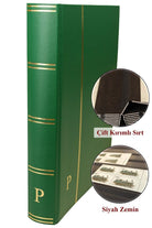 Pulko History 1970 Pul Defteri Klasik, 32 Yaprak, 64 Sayfa, A4+, Siyah Zemin, Yeşil Ph-273319