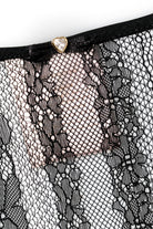 Pure Paris-Aimee Fransız Dantel Sabahlık - Si̇yah-Sabahlık-3-Milagron.com