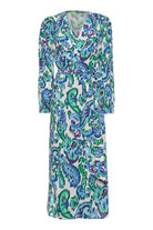 Pure Paris-Aqualis Belden Bağlamalı Elbise - Turkuaz-Elbise-1-Milagron.com