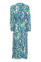 Pure Paris-Aqualis Belden Bağlamalı Elbise - Turkuaz-Elbise-2-Milagron.com