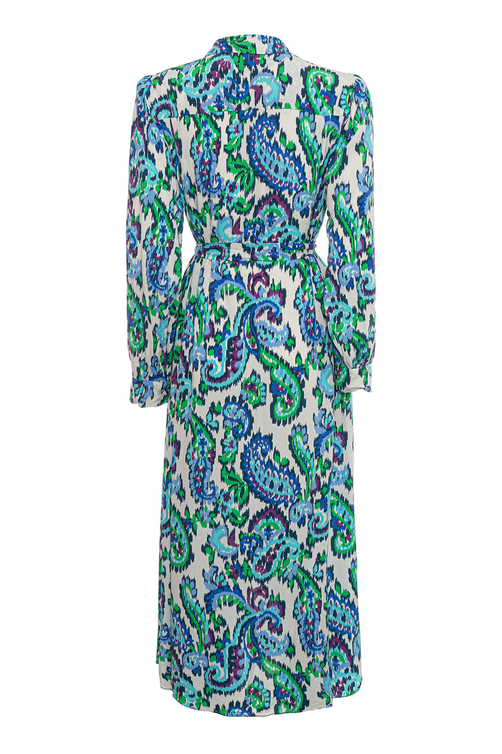 Pure Paris-Aqualis Gömlek Elbise - Turkuaz-Elbise-1-Milagron.com