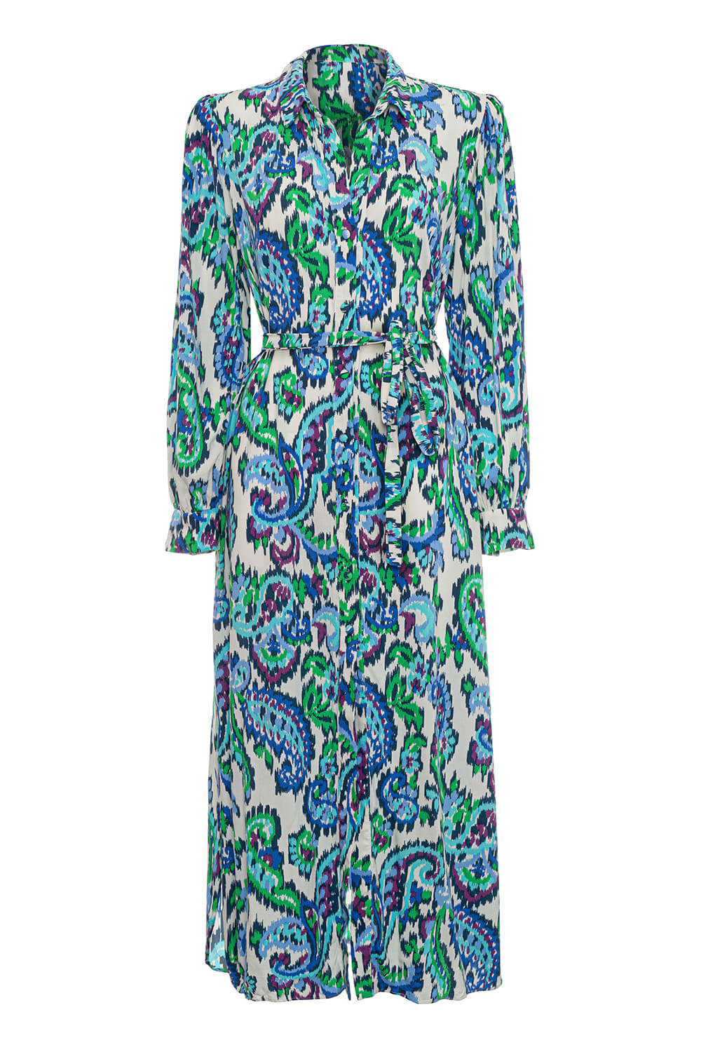 Pure Paris-Aqualis Gömlek Elbise - Turkuaz-Elbise-2-Milagron.com